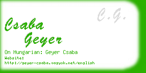 csaba geyer business card